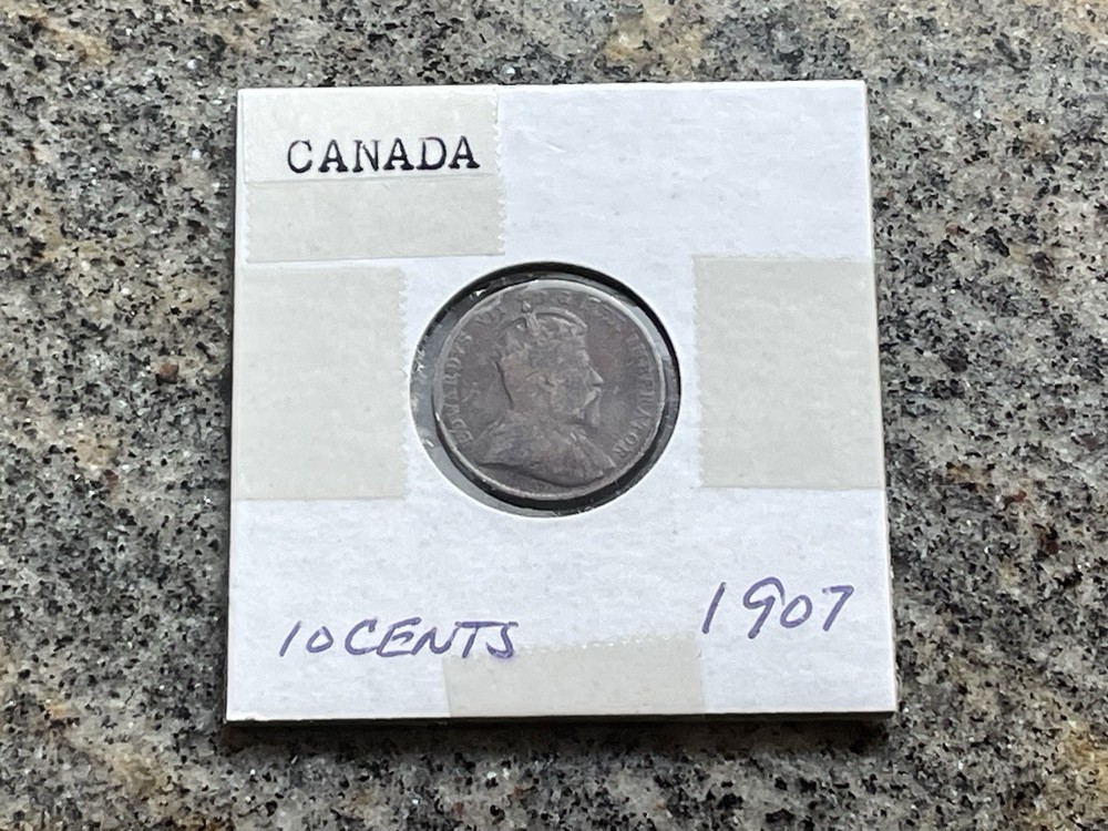 1907 Canada 10 Cent Silver Coin