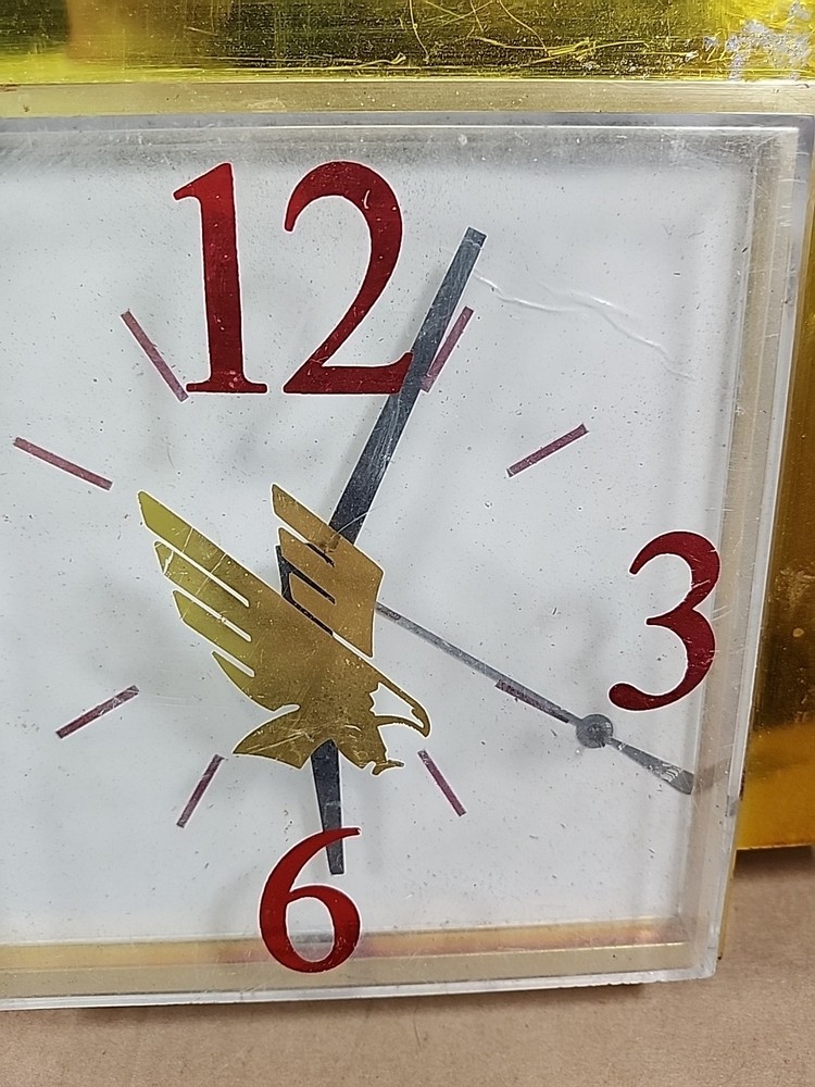 Vintage Winston Cigarettes Advertising Clock Plastic