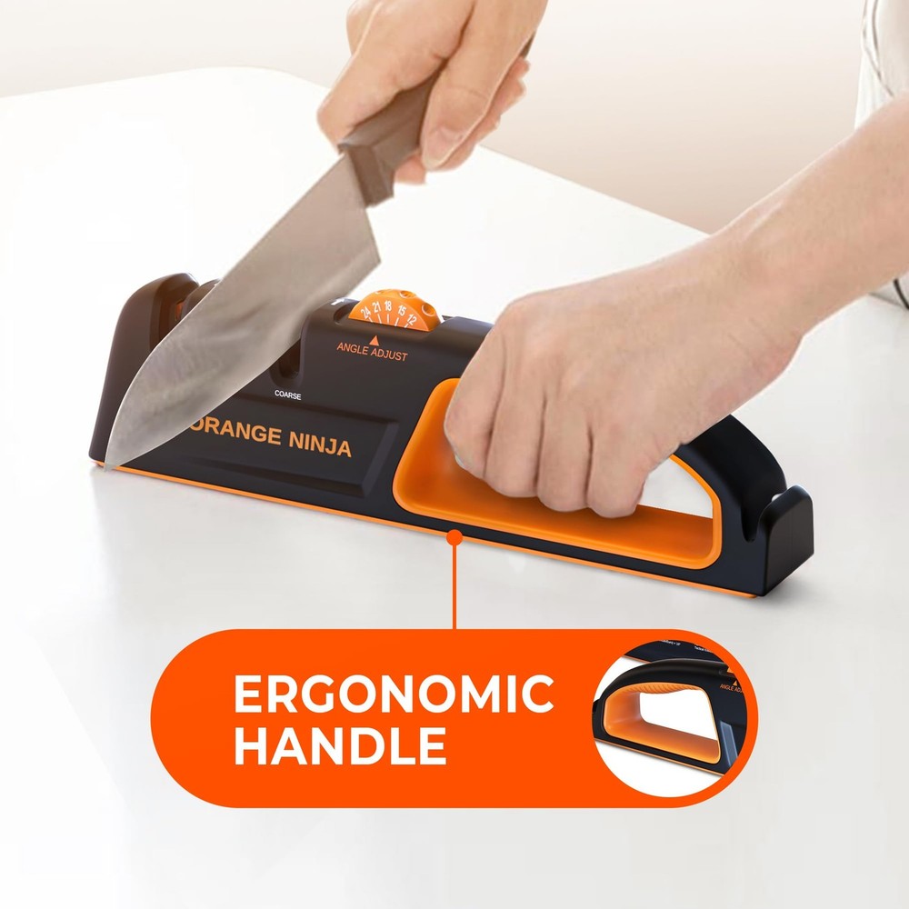 5 Precision Adjust Knife Sharpener- 3-Stage Premium Kitchen Knife Sharpener t...