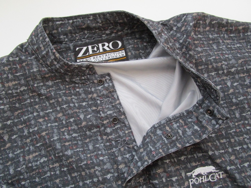 Mens Large Zero Restriction Lightweight Wind Shirt pullover Pohl Cat Golf