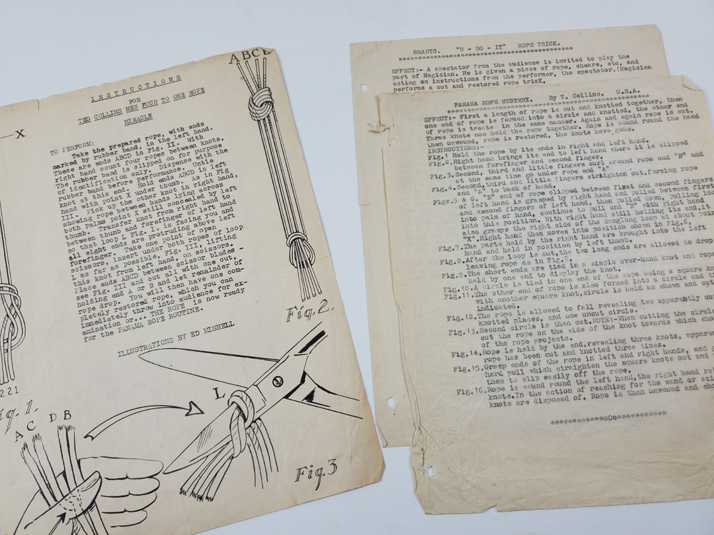 Magic Vintage Collectable Rope Instructions Information & Related