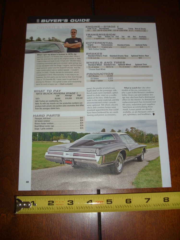 1973 BUICK RIVIERA STAGE 1 - ORIGINAL 2016 ARTICLE