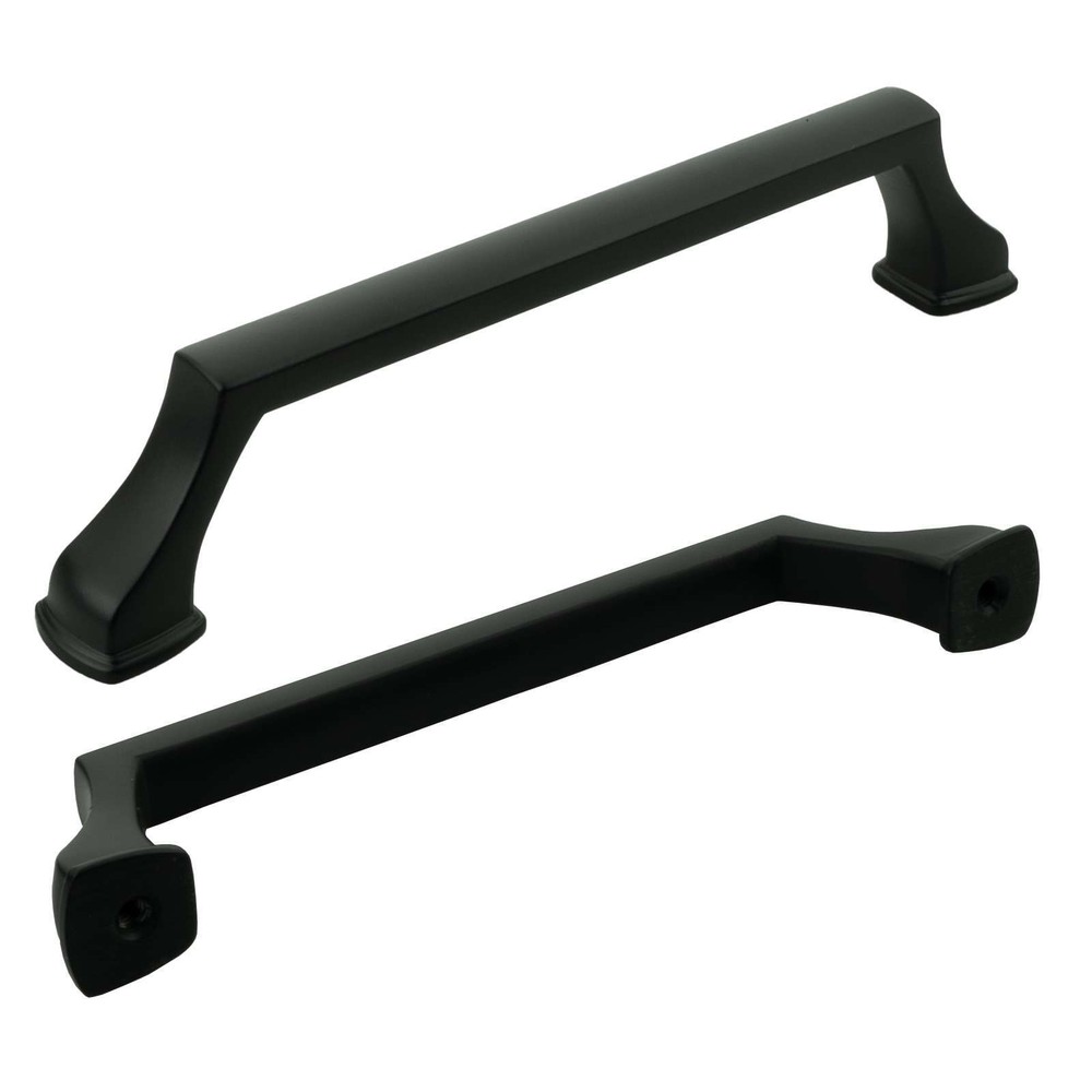 Solid Matte Black Modern Cabinet Pulls Knobs Handles Kitchen Bathroom Drawers