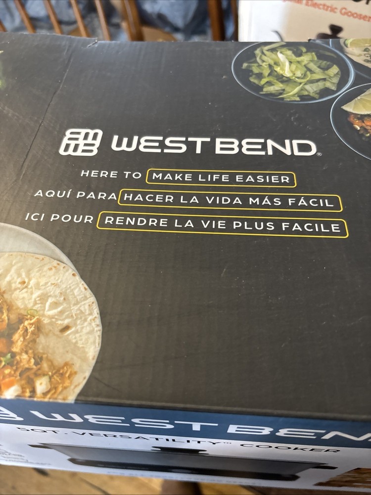 West Bend 5 Quart Versatility Cooker Slow Cooker Griddle Portable with Lid