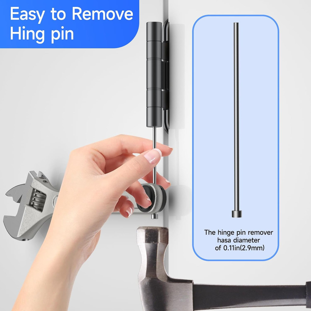 Knuckle Bender Adjustable Door Hinge Tool Built-In Hinge Pin Remover Heavy Duty