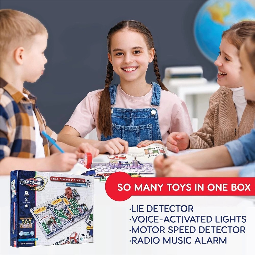 Over 300 STEM Projects Classic Electronics Kit for Kids 8+ - No Tools Required!-