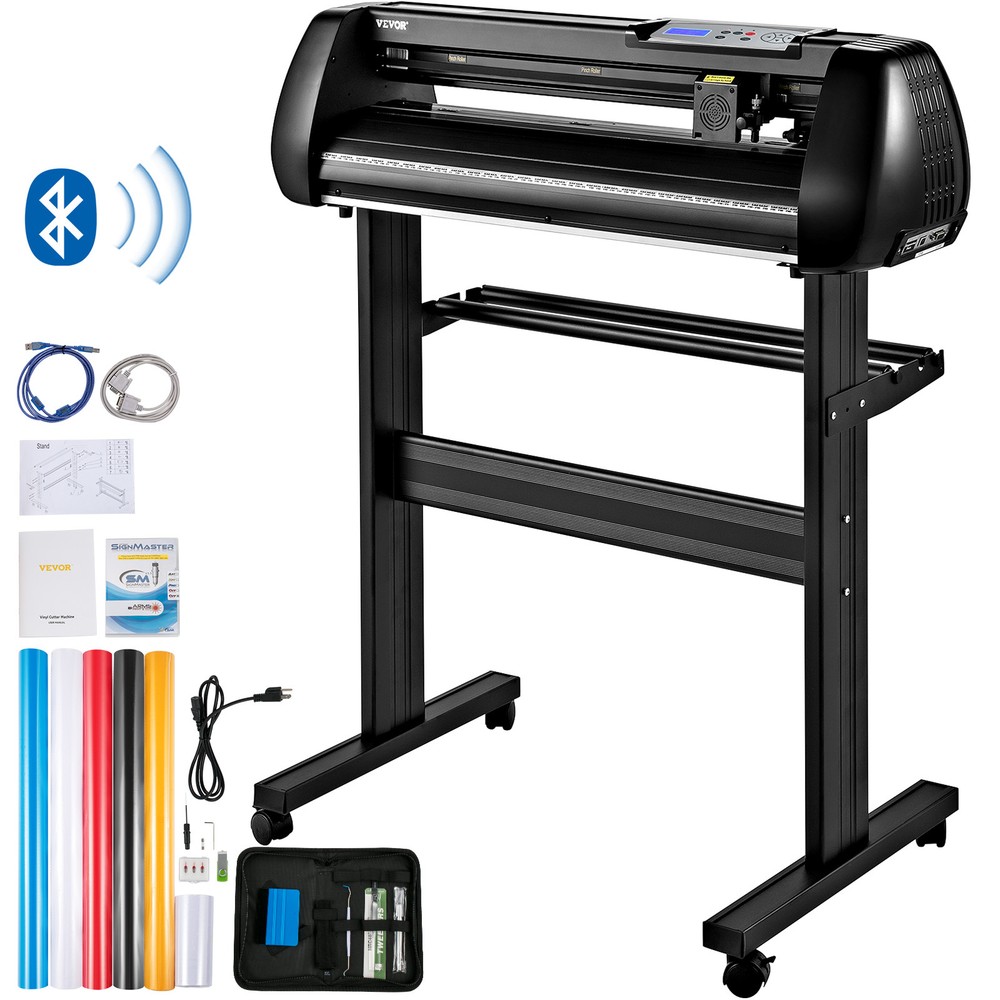 VEVOR Vinyl Cutter Machine Cutting Plotter 28in Bluetooth SignMaster Kit Bundle