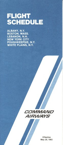 Command Airways timetable 1983/05/29