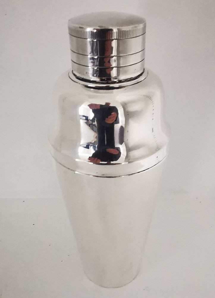 Fine Antique Solid Silver 3pc Cocktail Shaker - Mauser C.1899.