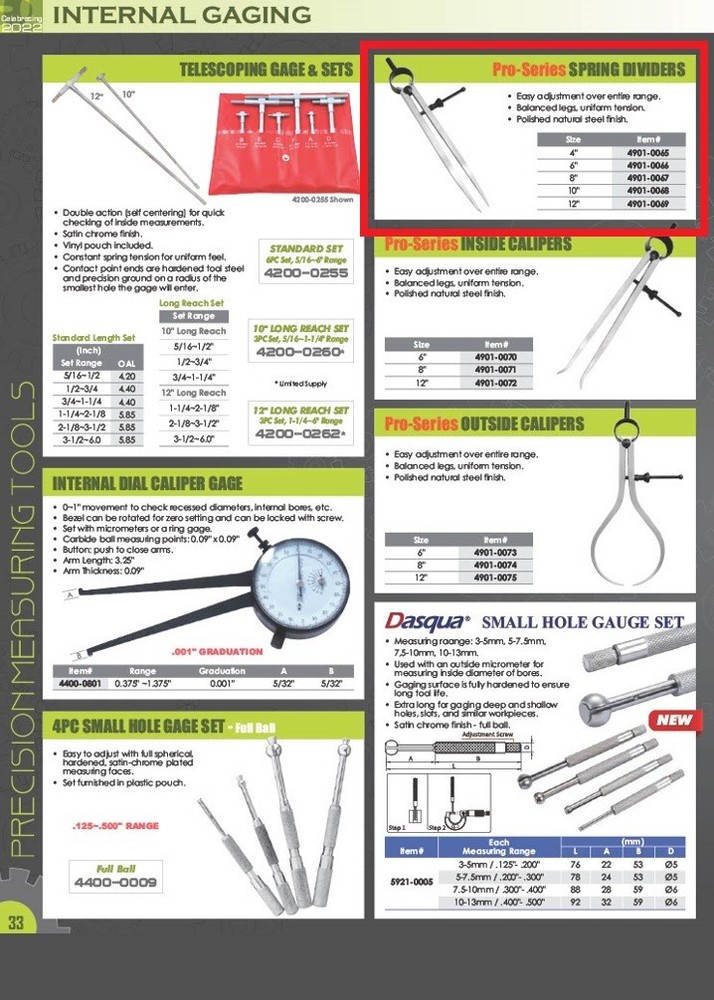 8" SPRING DIVIDER (4901-0067)