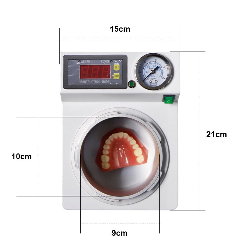 Dental Lab Automatic Polymerizer Portable Curing Pressure Pot Digital Display US