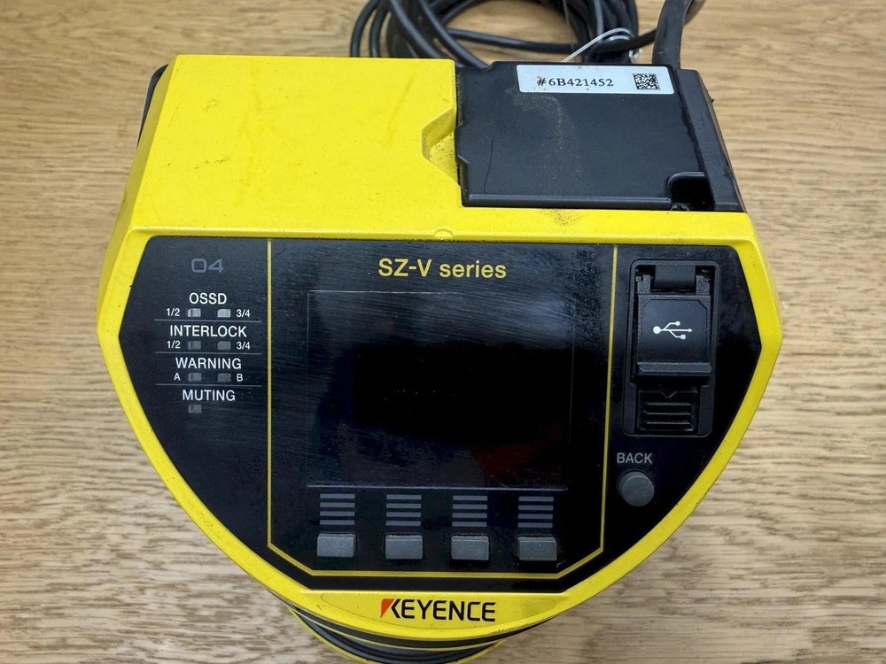 2024 KEYENCE MODEL SZV04X SAFETY LASER SCANNER, MULTI-FUNCTION TYPE, WITH CAMERA