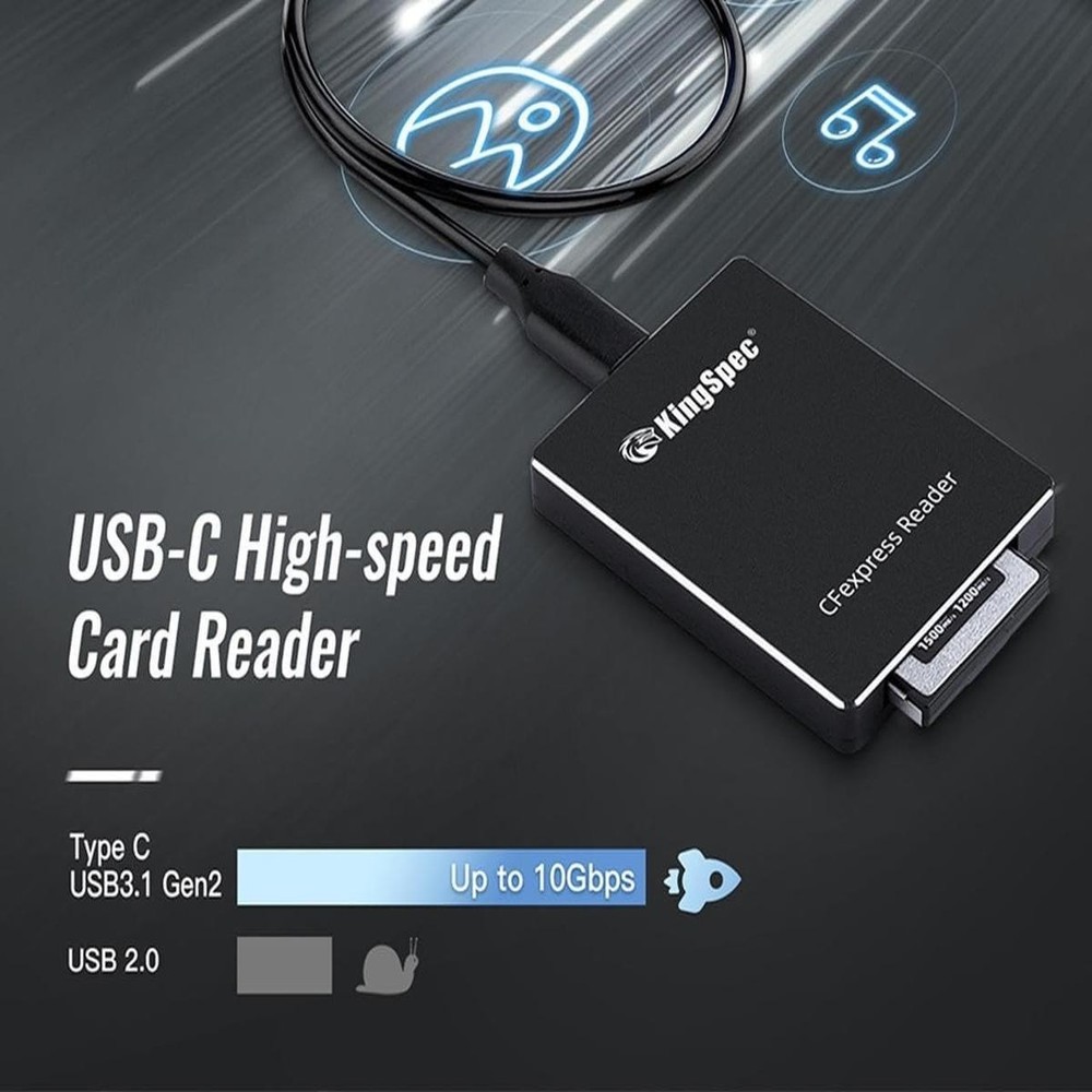Cfexpress Type B Card Reader USB 3.1 Gen 2 Reader 10gbps USB-C Adapter_