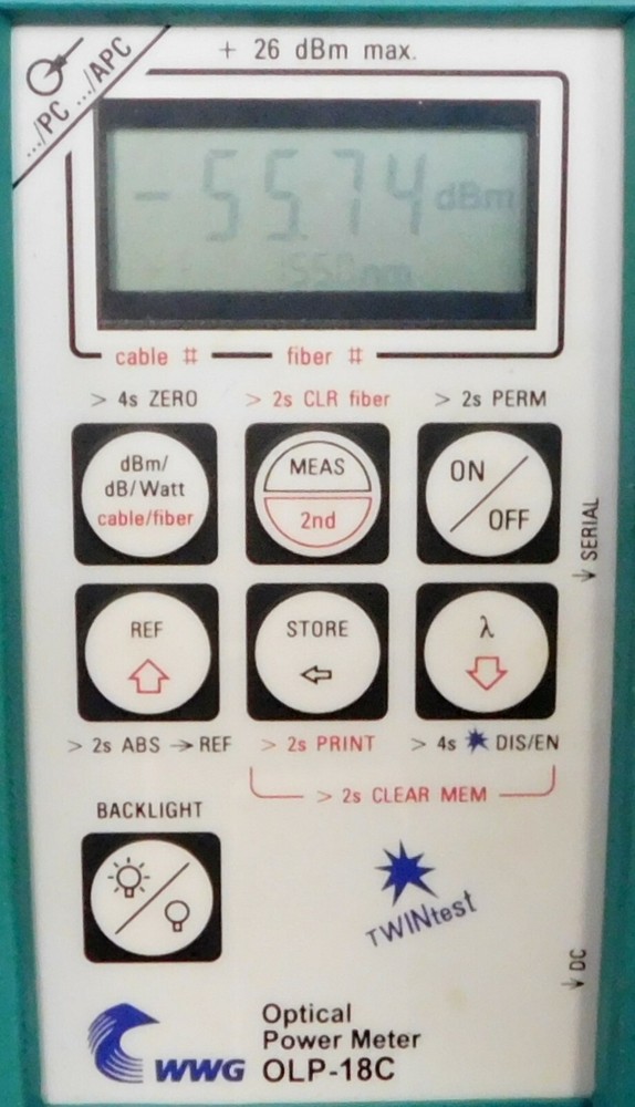 WWG Acterna JDSU OLP-18C High Performance Optical Power Meter Untested