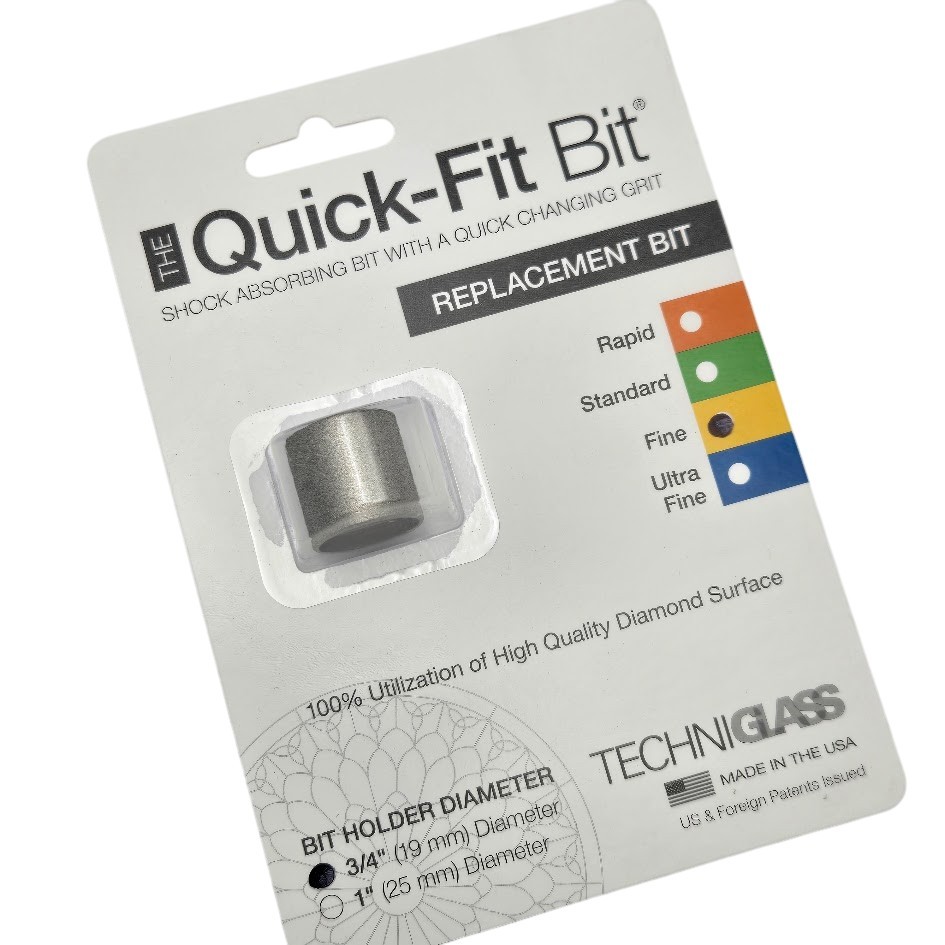 3/4" Fine Quick Fit Bit Stained Glass Grinder by Techniglass Replacement