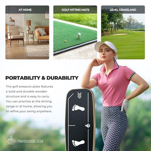 Golf Pressure Plate, Gravity Transfer Board Training Aid to Weight Shift Large