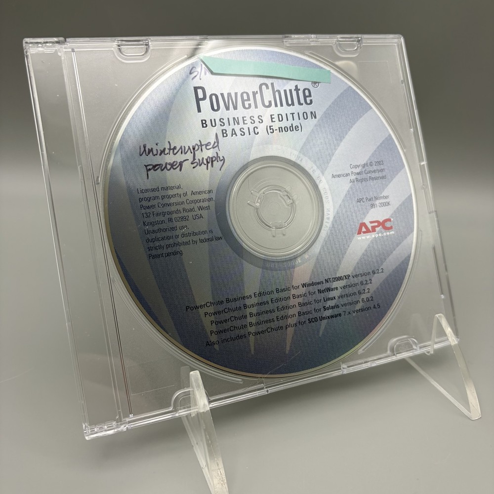 Vintage 2003 APC PowerChute Business Edition Basic 5-Node Software CD-ROM