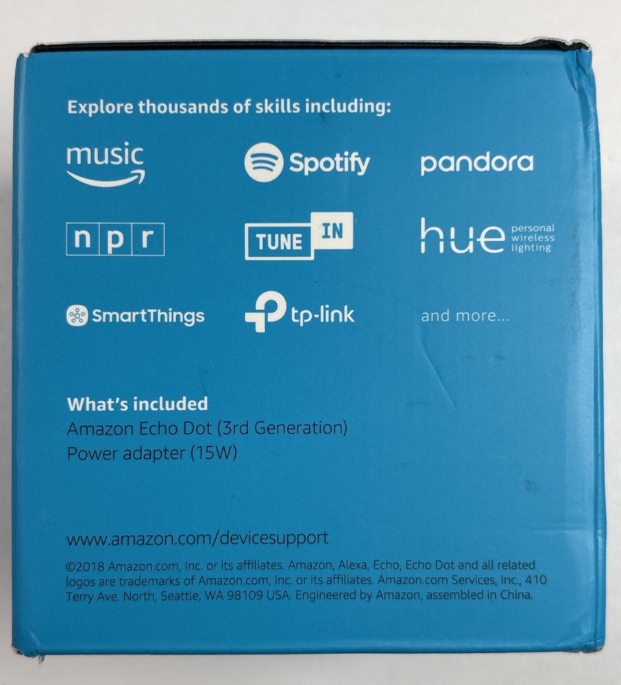 Amazon Echo Dot (3rd Generation) Smart Speaker - Charcoal