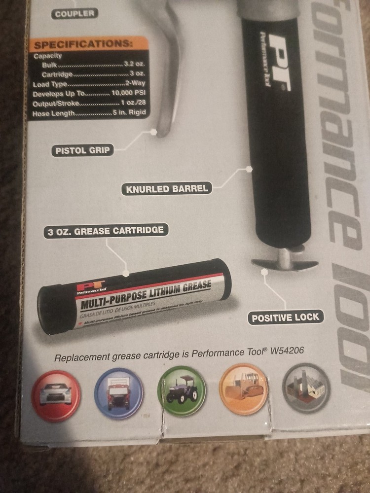 Performance Tool W54205 Mini grease gun