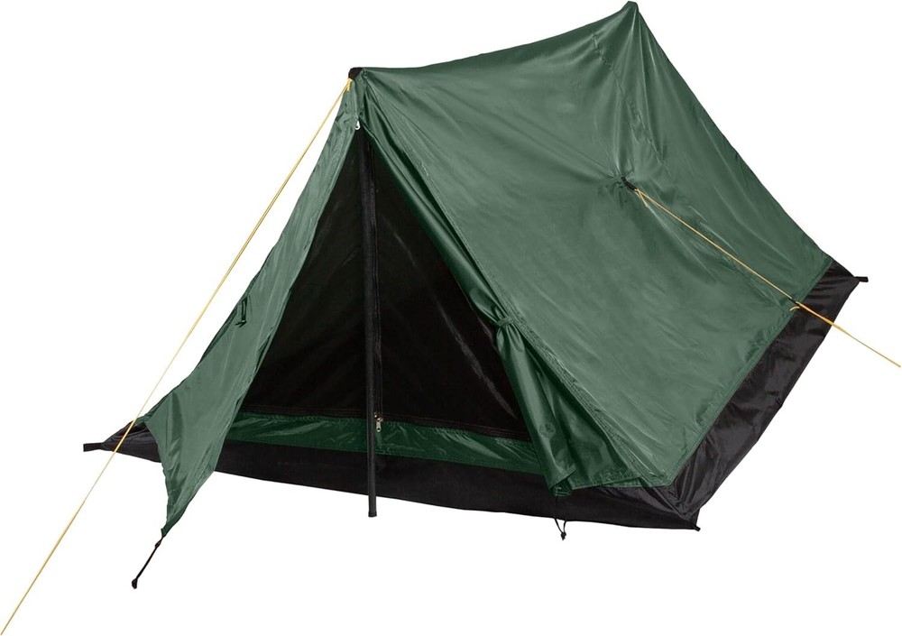 Lightweight 2-Person Camping Tent - Easy Setup A-Frame Design in Eagle Green