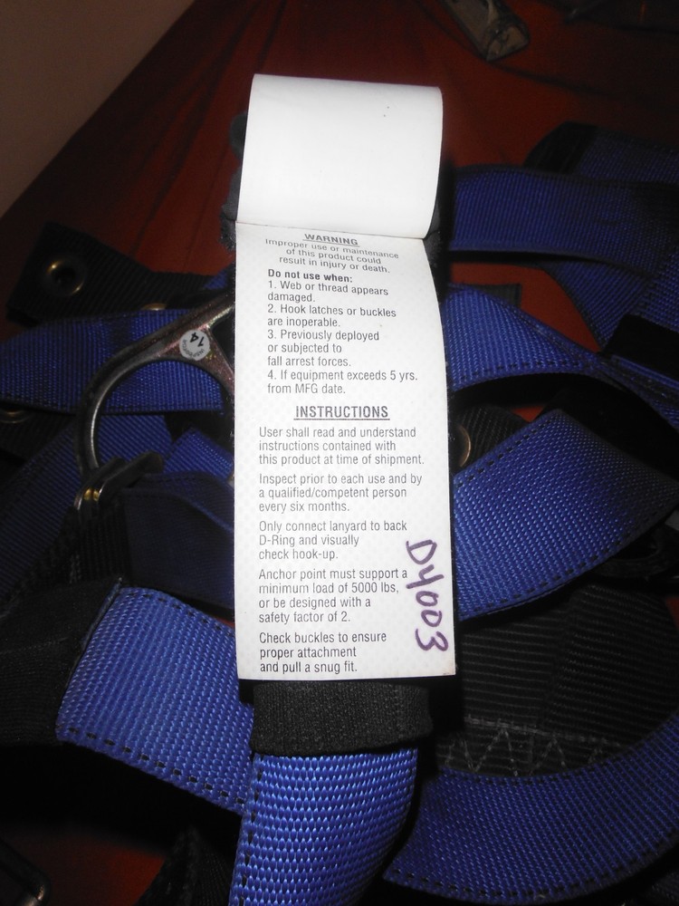 Web Devices Full Body Harness Polyester Blue size (M-XL) H39112