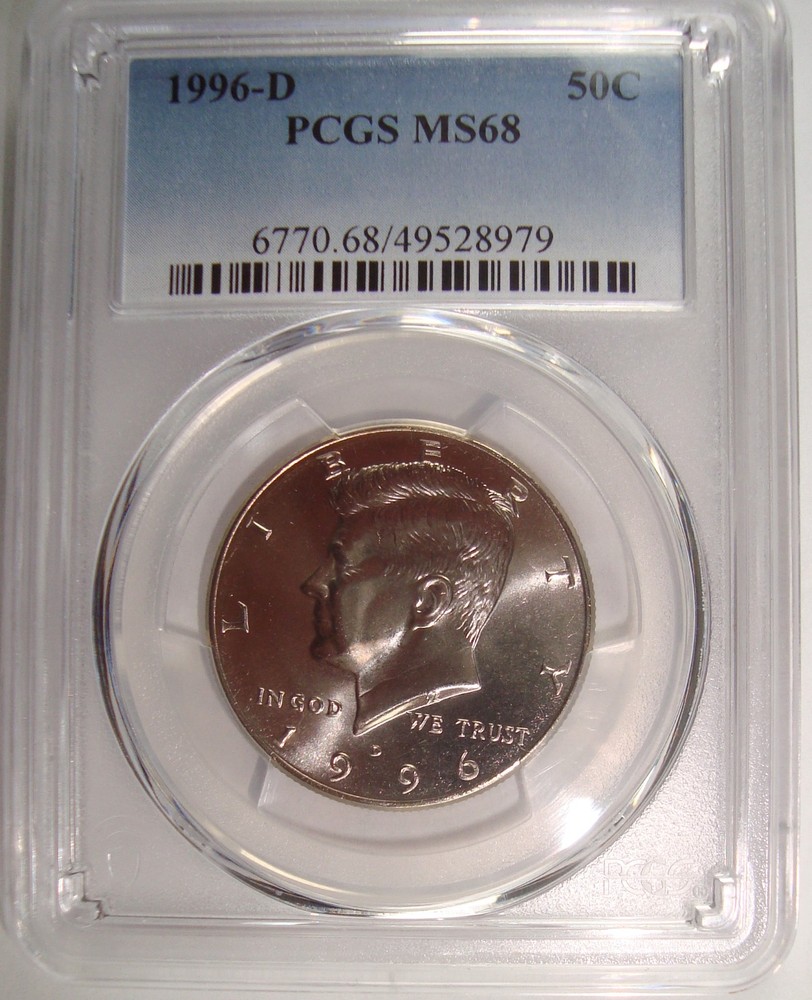 1996-D Kennedy Half Dollar PCGS MS68 TOP POP 50/0
