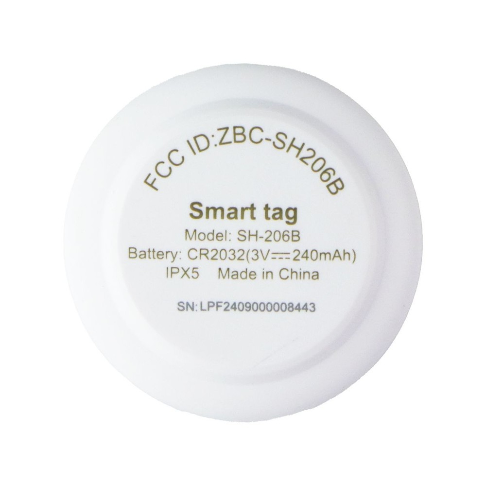 Simple Precision Wireless Smart Tag with Replaceable Battery - White (581455)