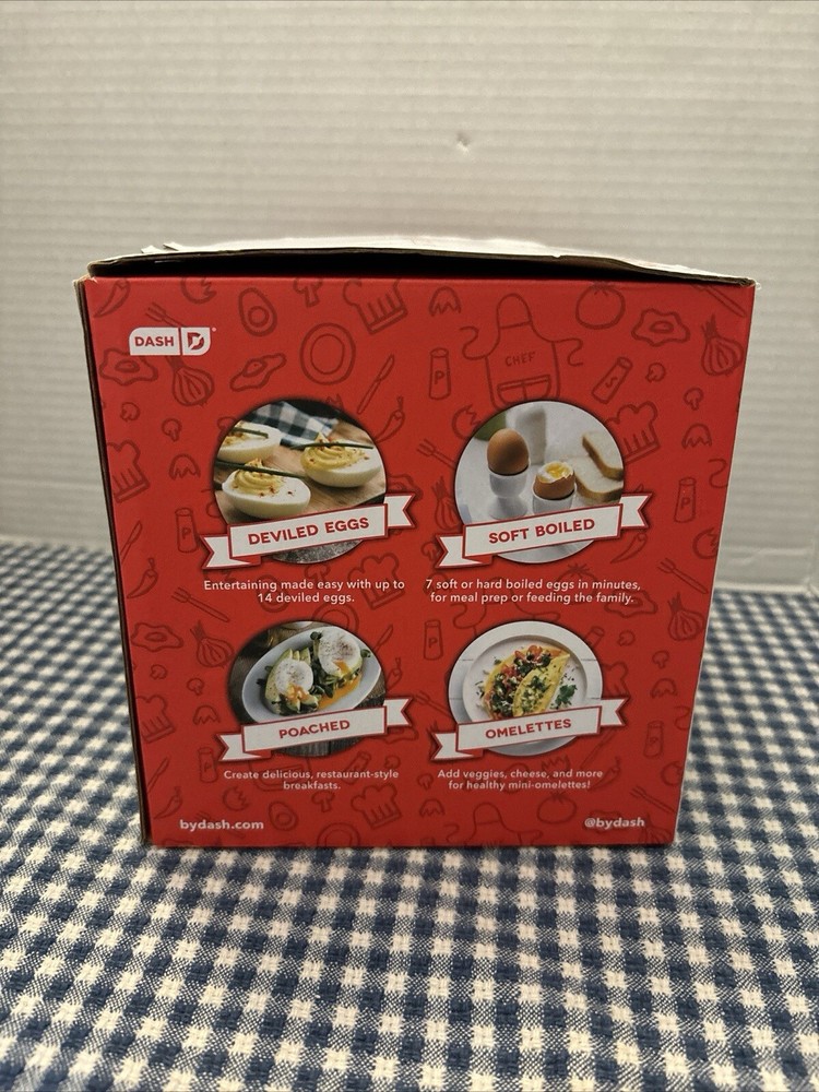 Dash 7-Egg Everyday Rapid Electric Egg Cooker, Soft Blue, New