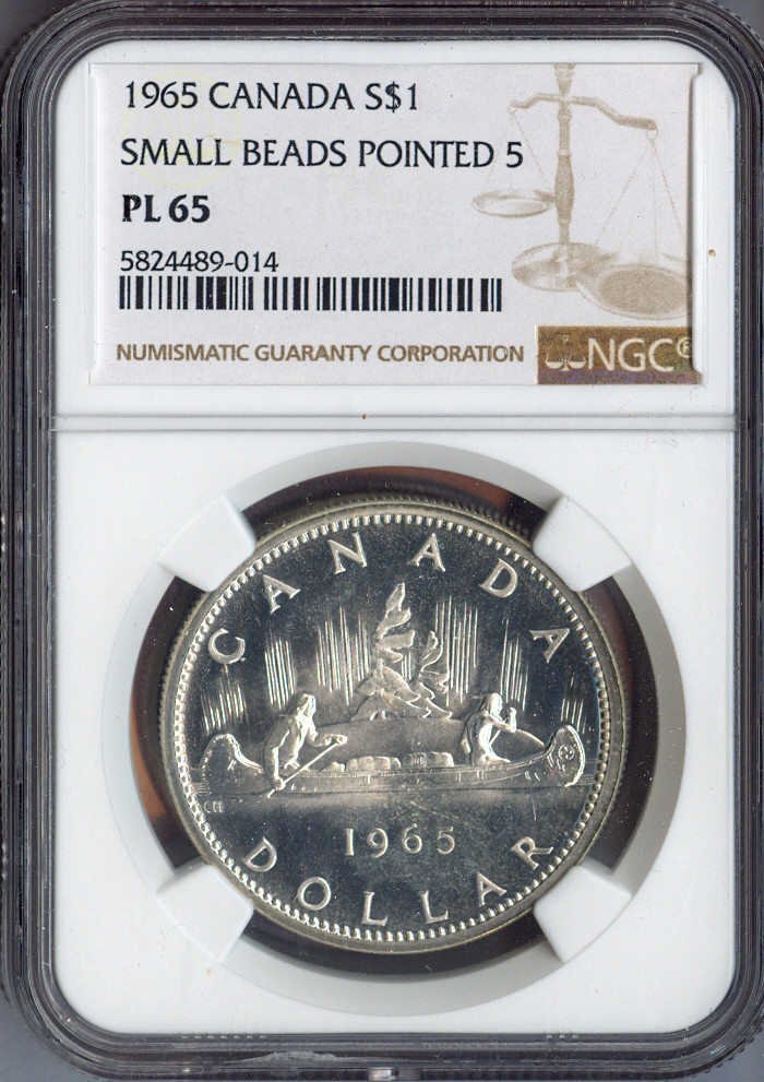 1965 Silver Canada Dollar NGC PL65 - Quality
