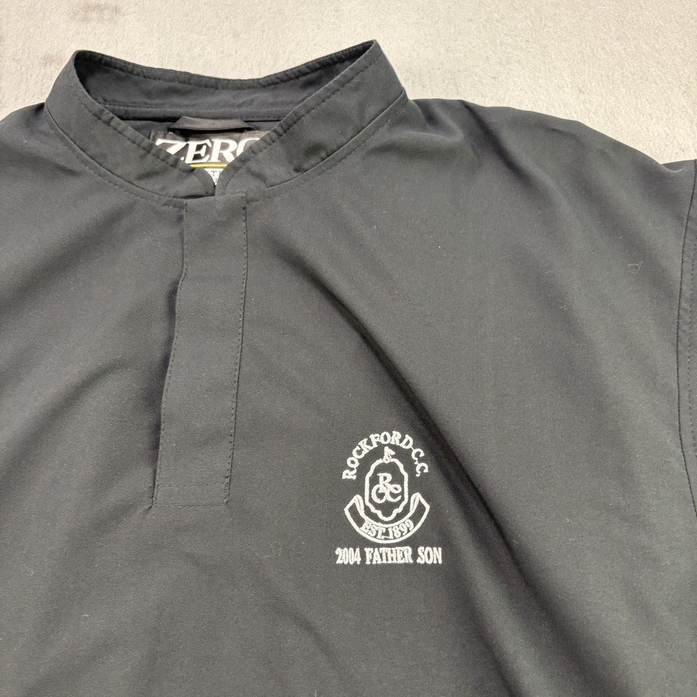 Zero Restriction Jacket Mens Large Black Golf Windbreaker Short Sleeve Pullover