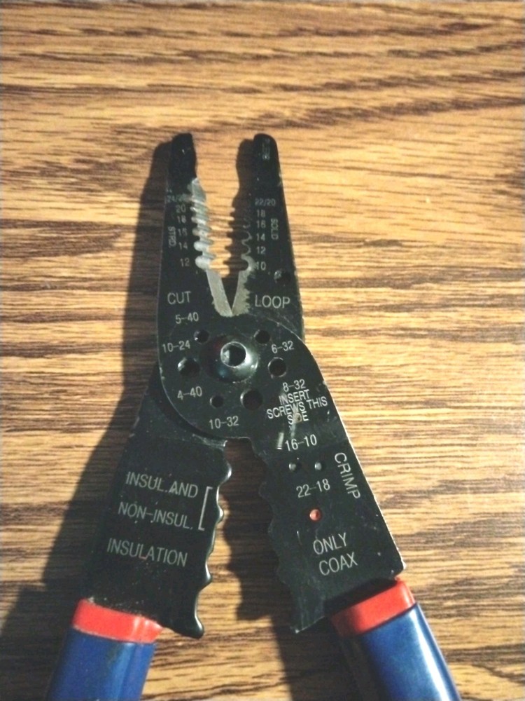 WORKPRO Blue Wire Stripper 8'' Wire Cutter