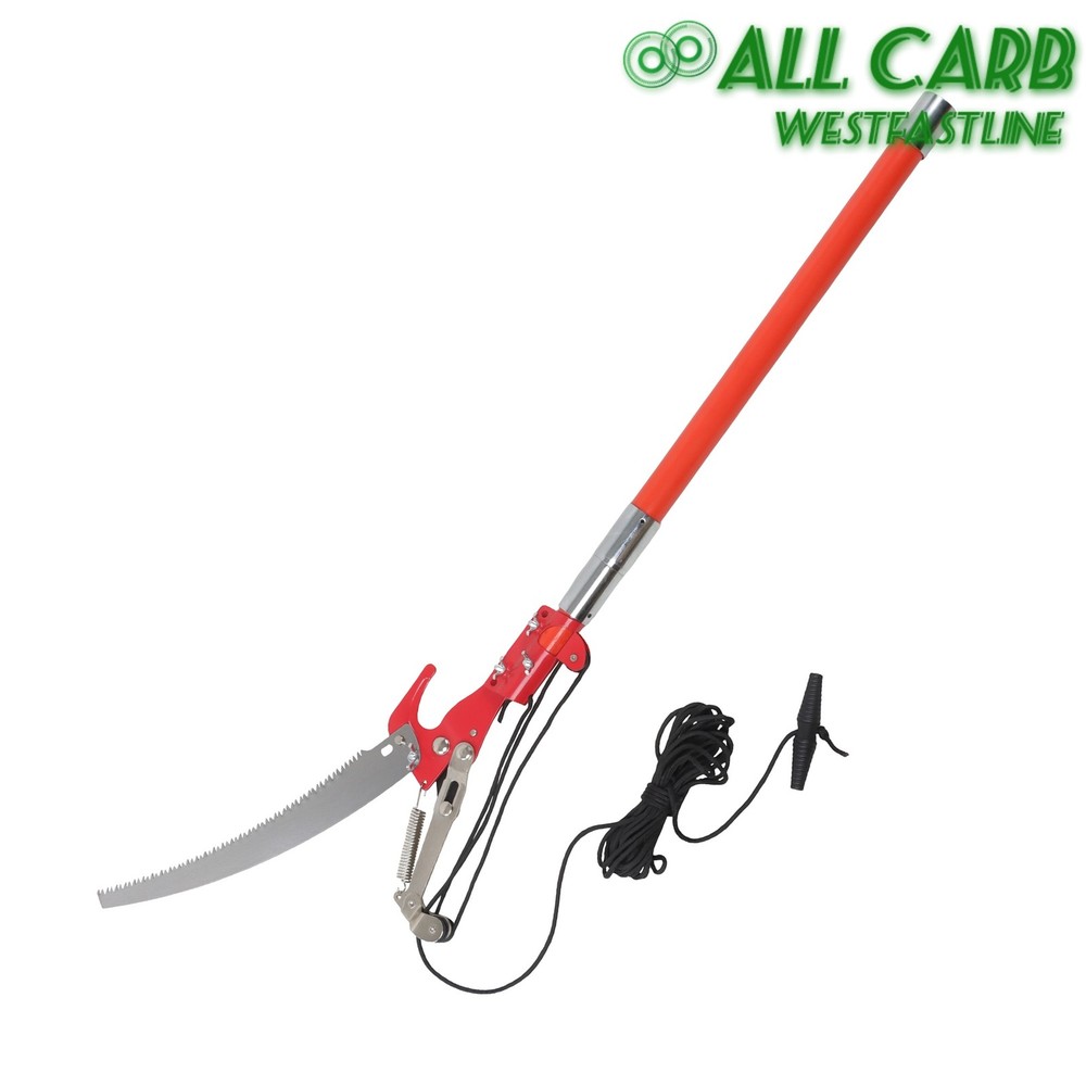 30FT Extendable Tree Trimer & Pole Saw Combo 9 Section Telescoping Orange Pole