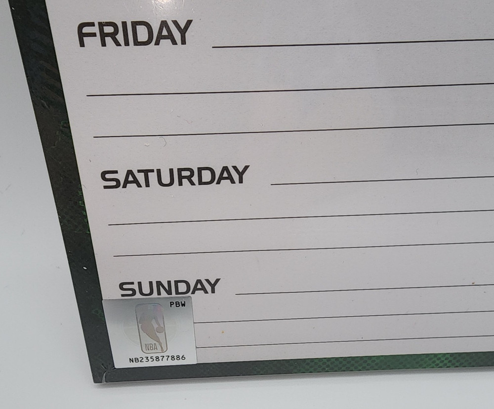NBA Certified Boston Celtics Notepad Weekly Planner Magnetic Backing 75 Sheets