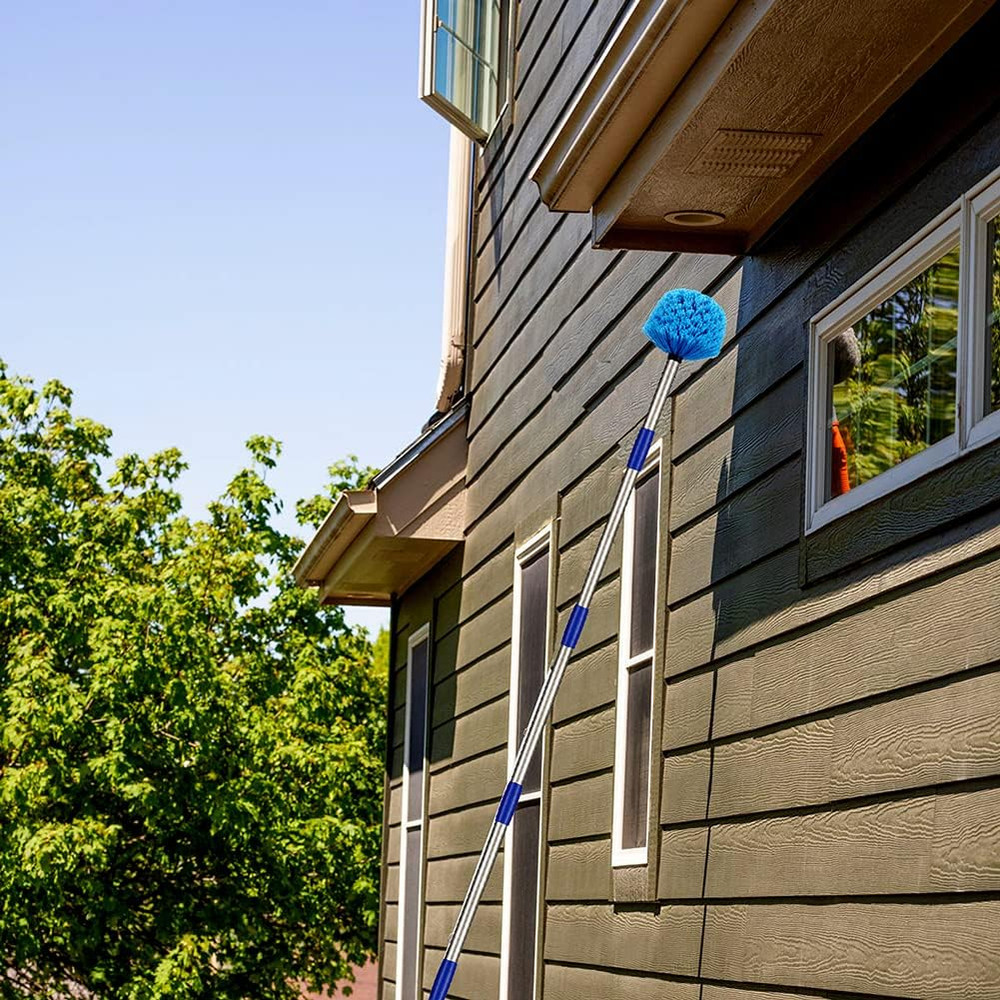 Duster, Cobweb Duster with Extension Pole, Medium Stiff Bristles Cobweb Duster