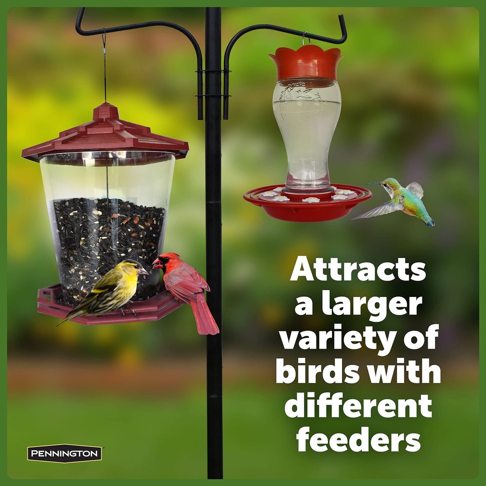 Pennington Feeder Pole Plus Bird Black 5 ft 5 ft,