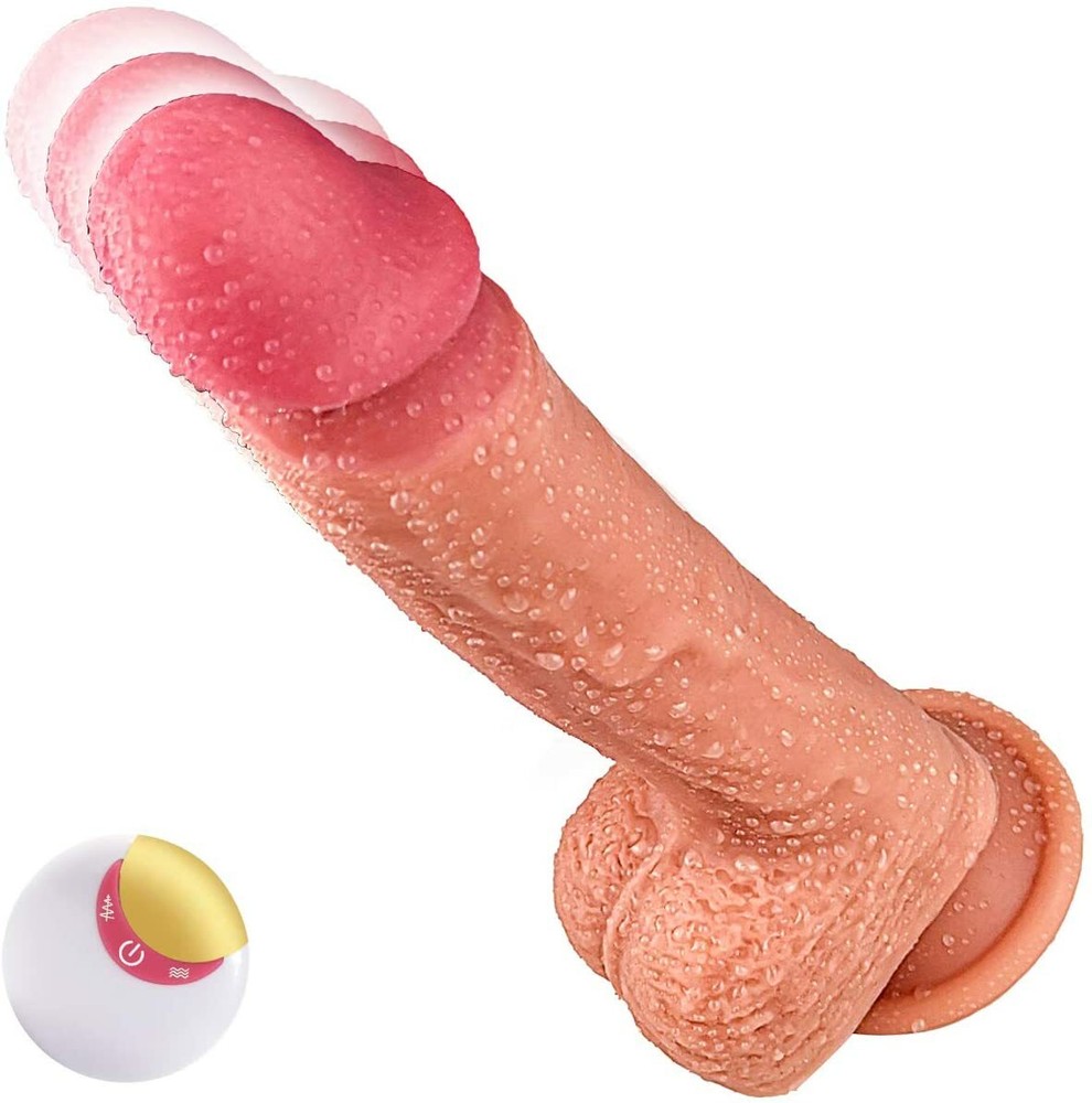 G spot Silicone Thrusting Wireless Remote Dildo Strong Suction Cup 8 Rotating