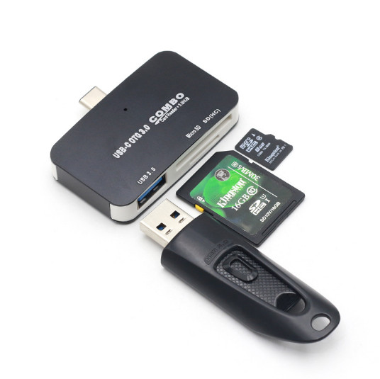 Multifunctional HUB Type-C to USB Cellphone OTG Adapter USB3.0 SD Card Reader