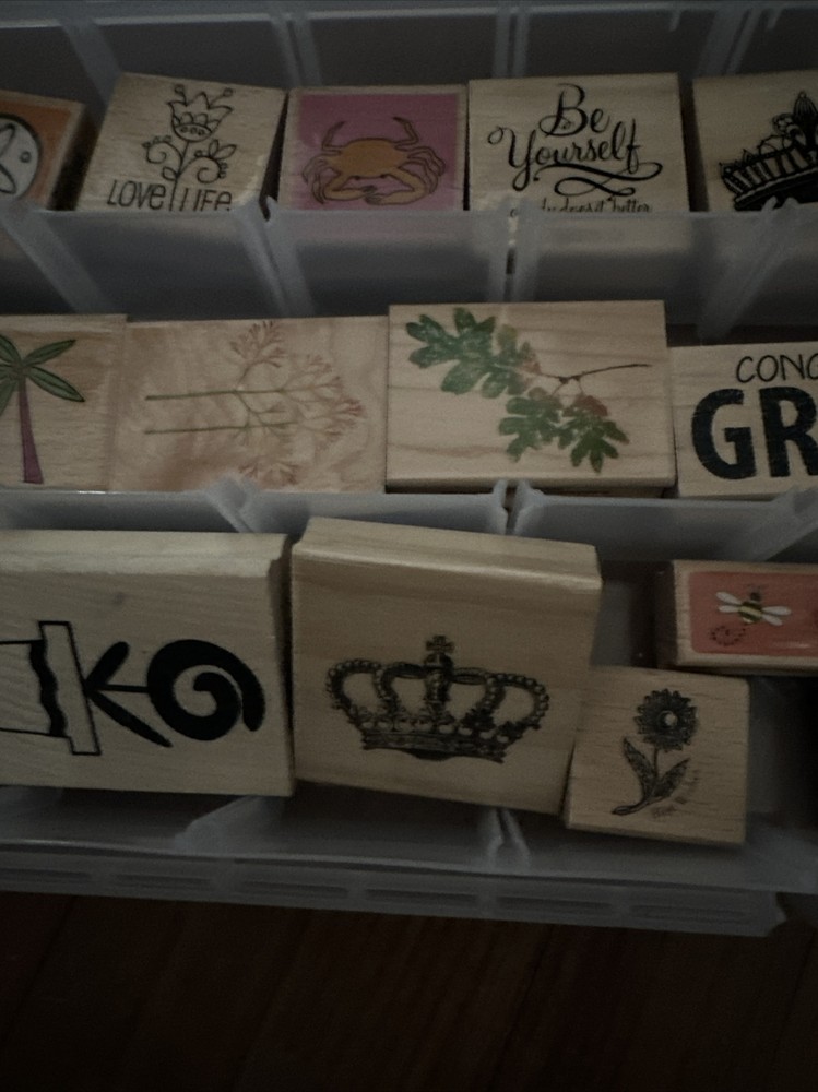 Craft Kit with 18 Different Wood Ink Blocks