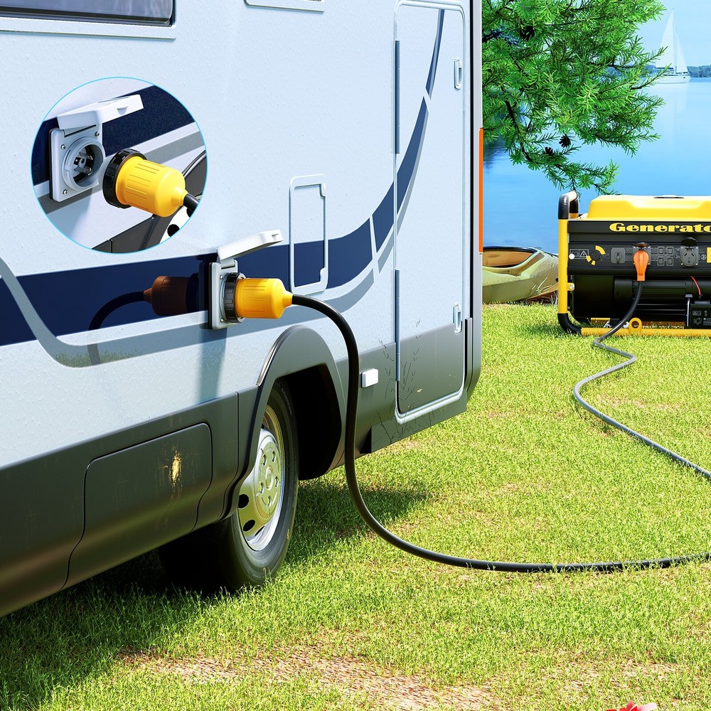 Nilight 30AMP RV Power Inlet Outlet Shore Power Kit w/Boot Cord Protector