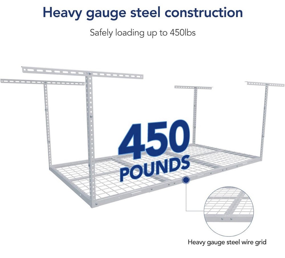 3' x 6' FLEXIMOUNTS Overhead Garage Storage Adjustable Ceiling Storage Rack 450#