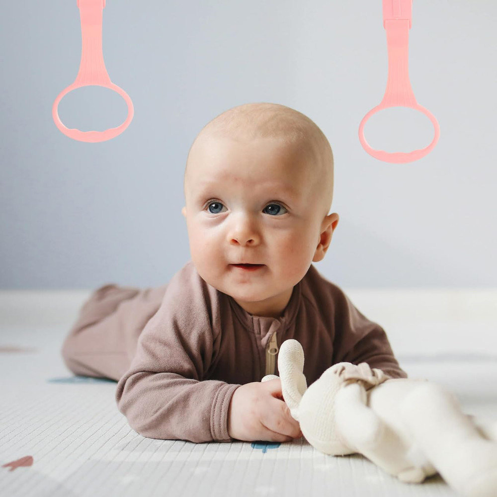 4Pcs Pull up Rings Standing Walker Crib Tool Ring Playpen Crib Hook Help Stand u