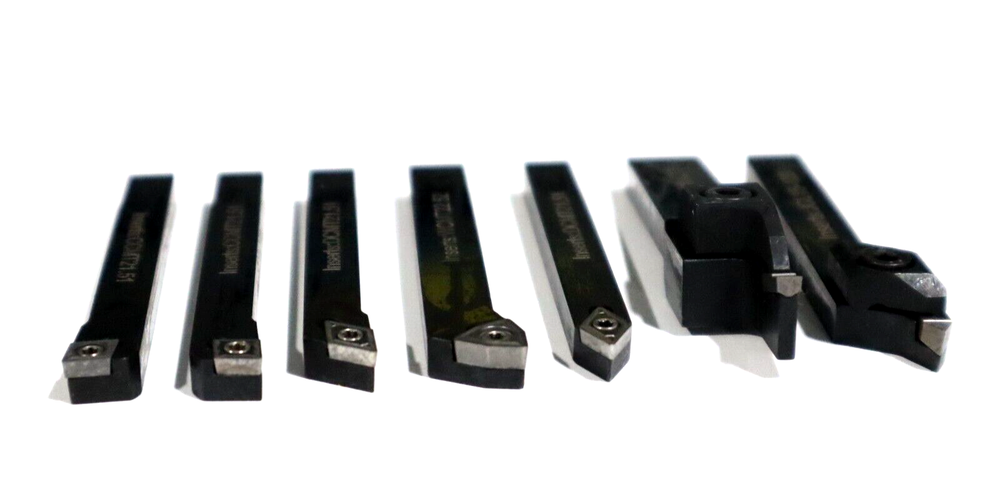 7 PC SET, 1/4" INDEXABLE TURNING TOOLS W/ CARBIDE INSERTS INSTALLED XS065