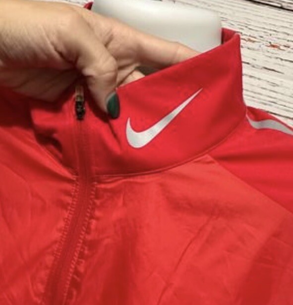 Nike 1/4 Zip Pullover Windbreaker Jacket Mens XL Red Lightweight Golf