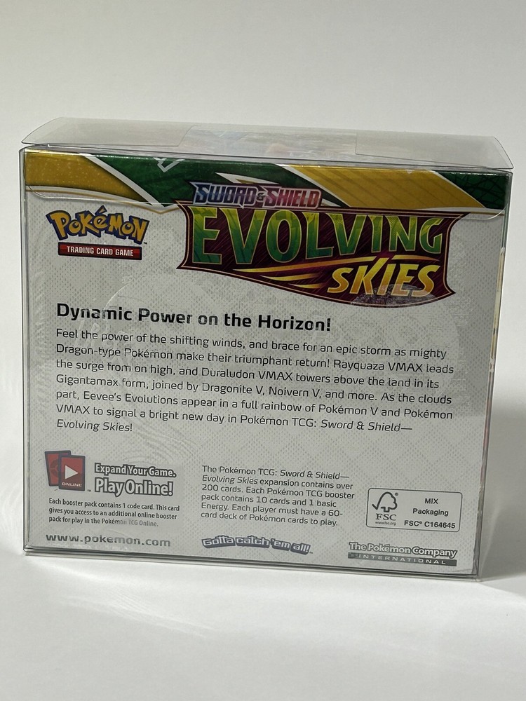 Pokemon Booster Box Plastic Protector Case 5PC - High Quality Protective Display