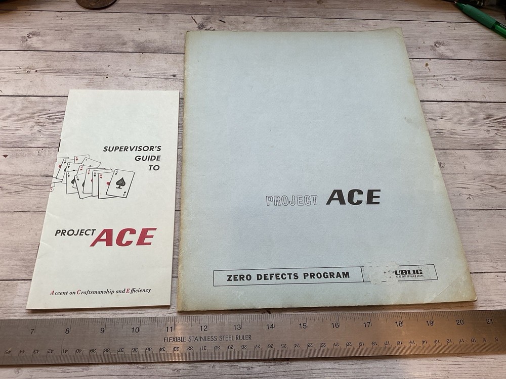 ORIGINAL REPUBLIC AVIATION VINTAGE PROJECT ACE FOLDER / GUIDE BOOK