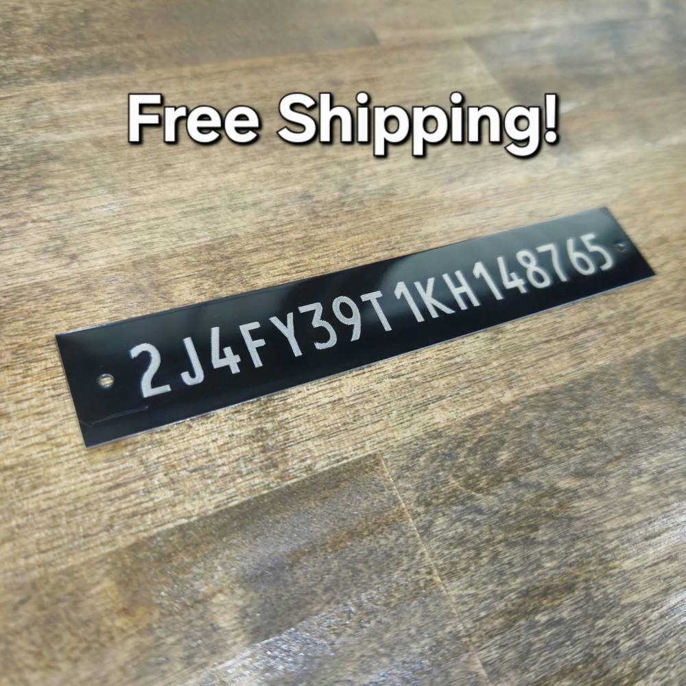 .75"x4.5" Engraved Serial Number Plate Data Identification Tag