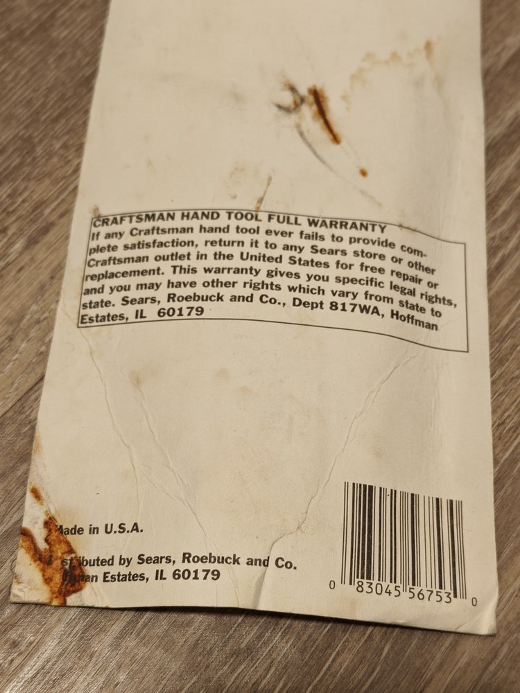 Sears Craftsman Tools USA Seal Puller 47645 NOS