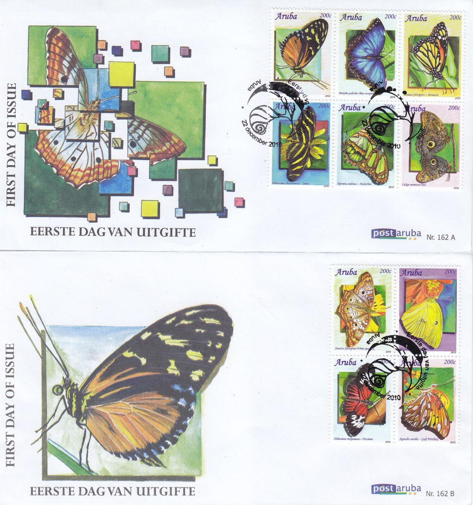 Aruba Issue FDC 2010 (162) Butterflies