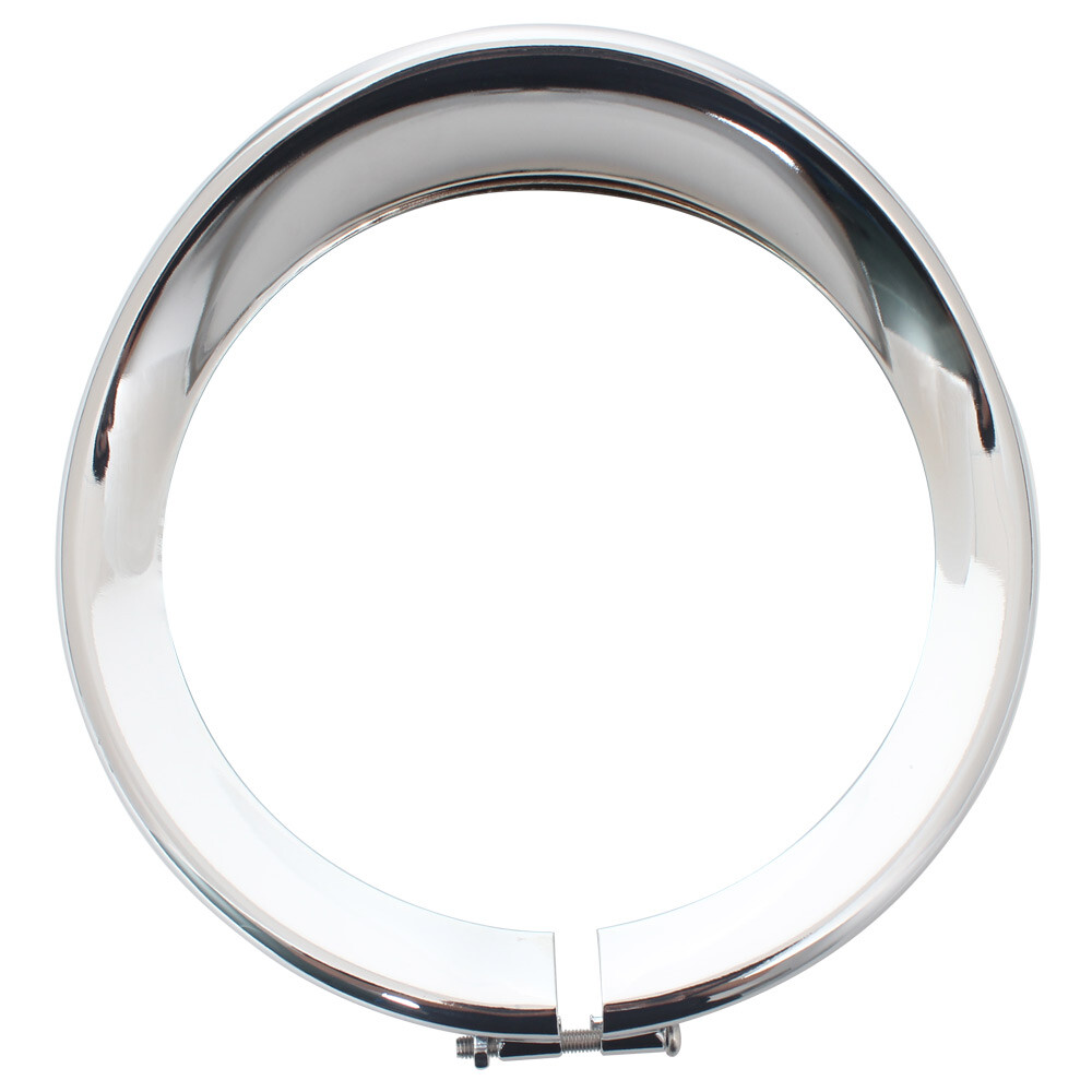 Chrome 7" Headlight Trim Light Ring Visor Bezel for Harley CVO Road King Softail