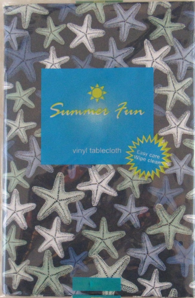 Starfish Montage Vinyl Flannel Back Tablecloth - Various Sizes